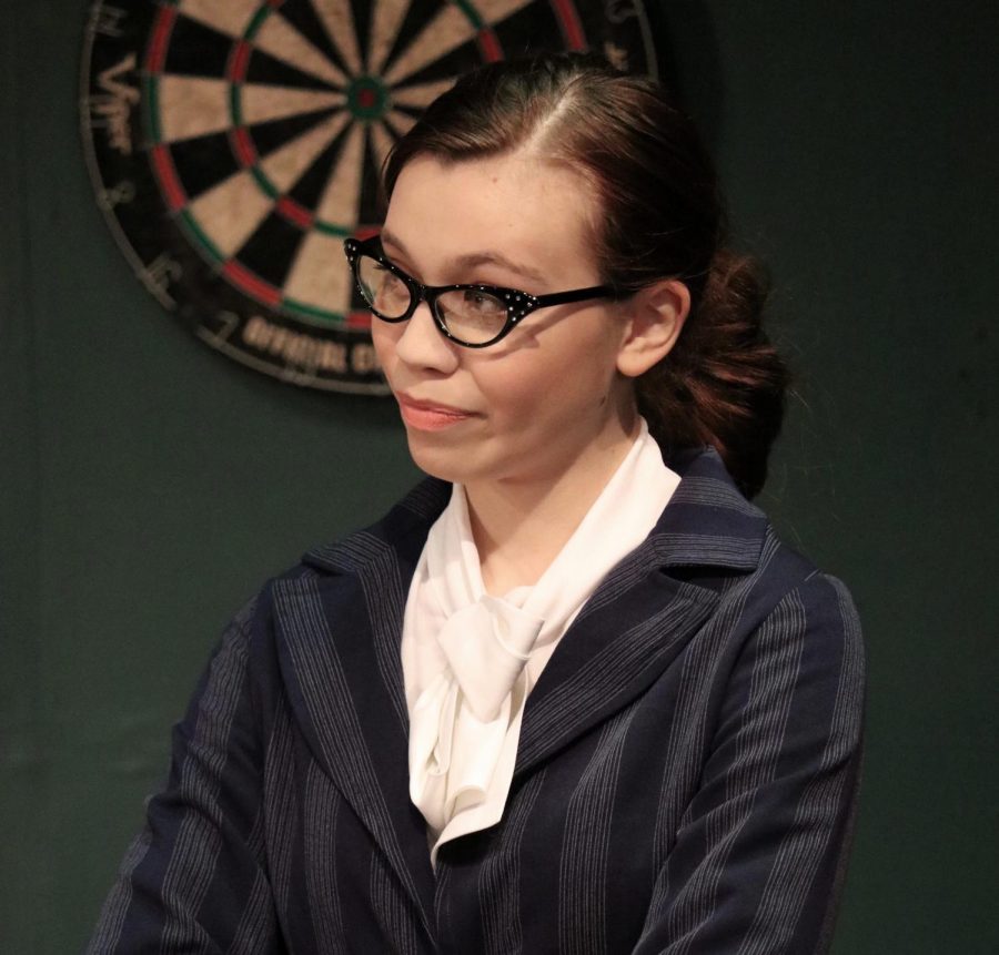 Erin Abney as Doctor Emmett this past fall in The Curious Savage. Photo by Kaleigh Cooke