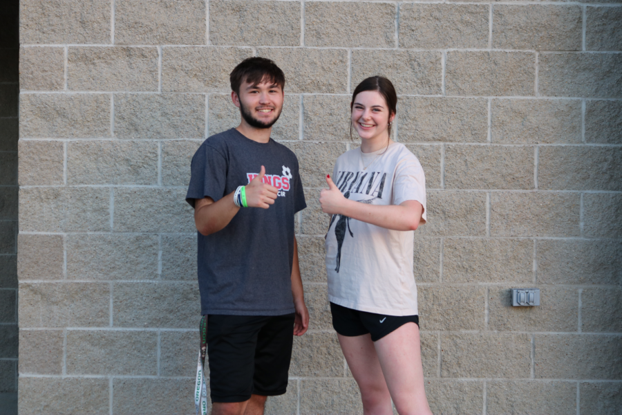 Ryan Green and Alexandra Spoelker pushing through their soccer and dance practice with the motivation of God