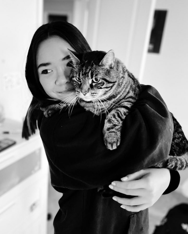 Erica with her cat