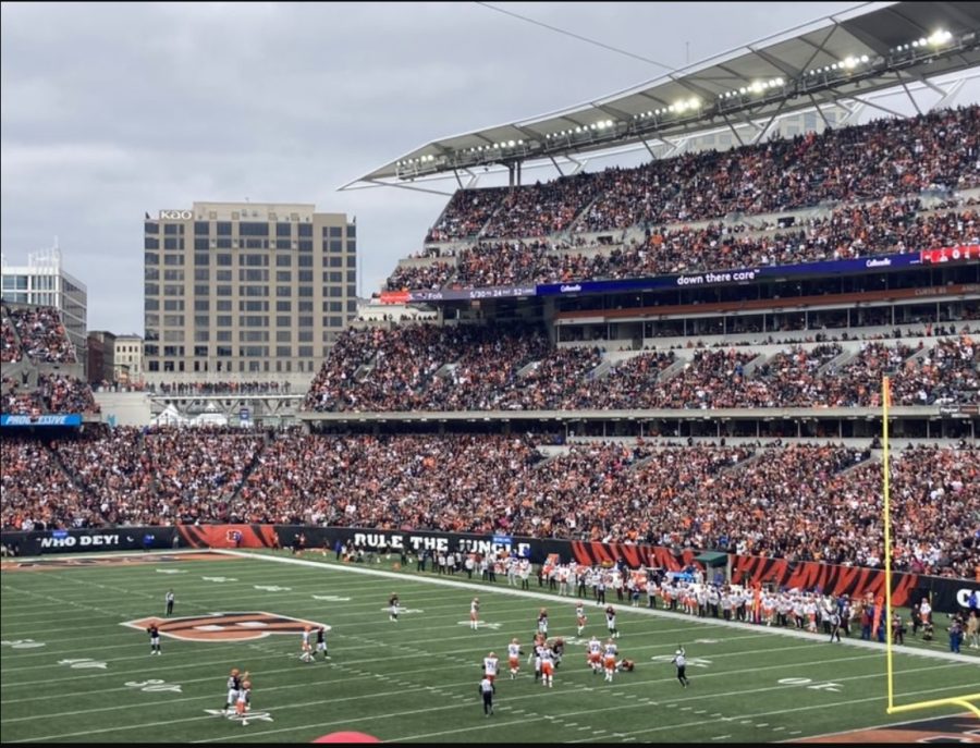 Capacity+crowd+at+Paycor+Stadium+for+week+14+matchup+between+the+Bengals+and+Browns.