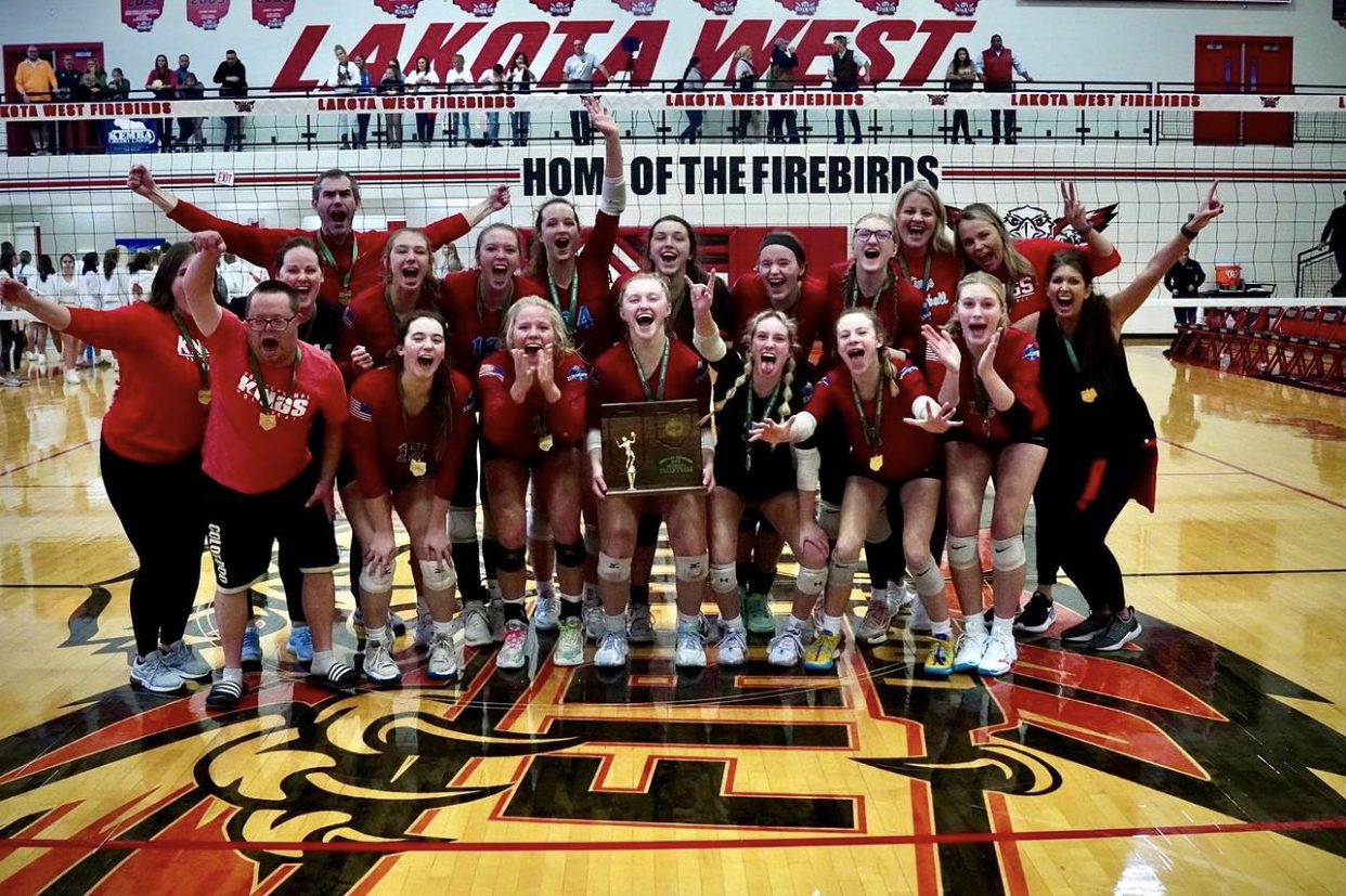Kings volleyball celebrates after beating St. Ursula to win Div. I region 4 for the first time in school history.

Photo Credit: Jim Barrett